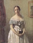 Jean Baptiste Camille  Corot The Bride (mk05) oil painting reproduction
